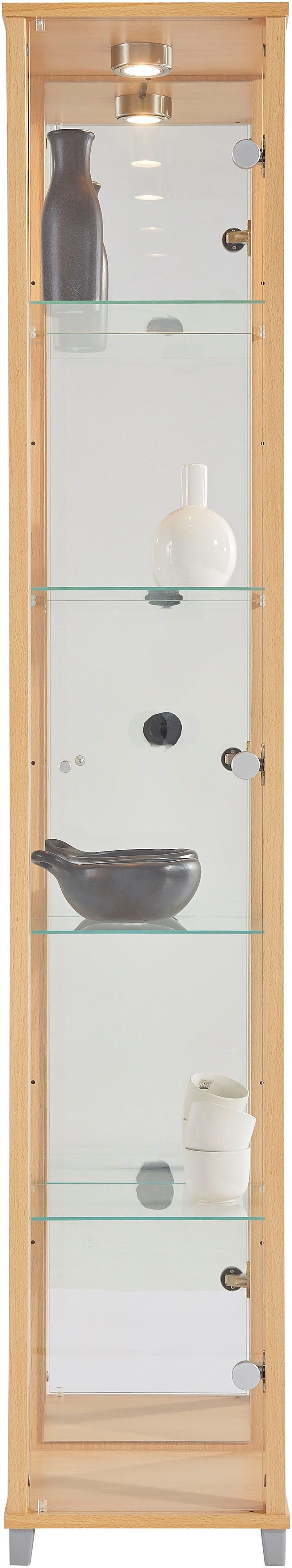 fif möbel Vitrine OPTIMA Standvitrine/Glasvitrine 1x Glastür,perfekt für Sammler,Sammlervitrine