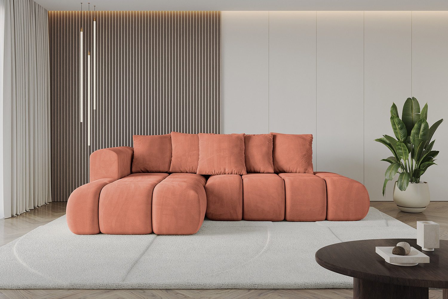 ALTDECOR Ecksofa CLOUD-L-v1, Couch mit Schlaffunktion, Wohnzimmer - Wohnlandschaft, Corner Sofa Bett Eckcouch Couch L-Form Schlafcouch Ausziehbar