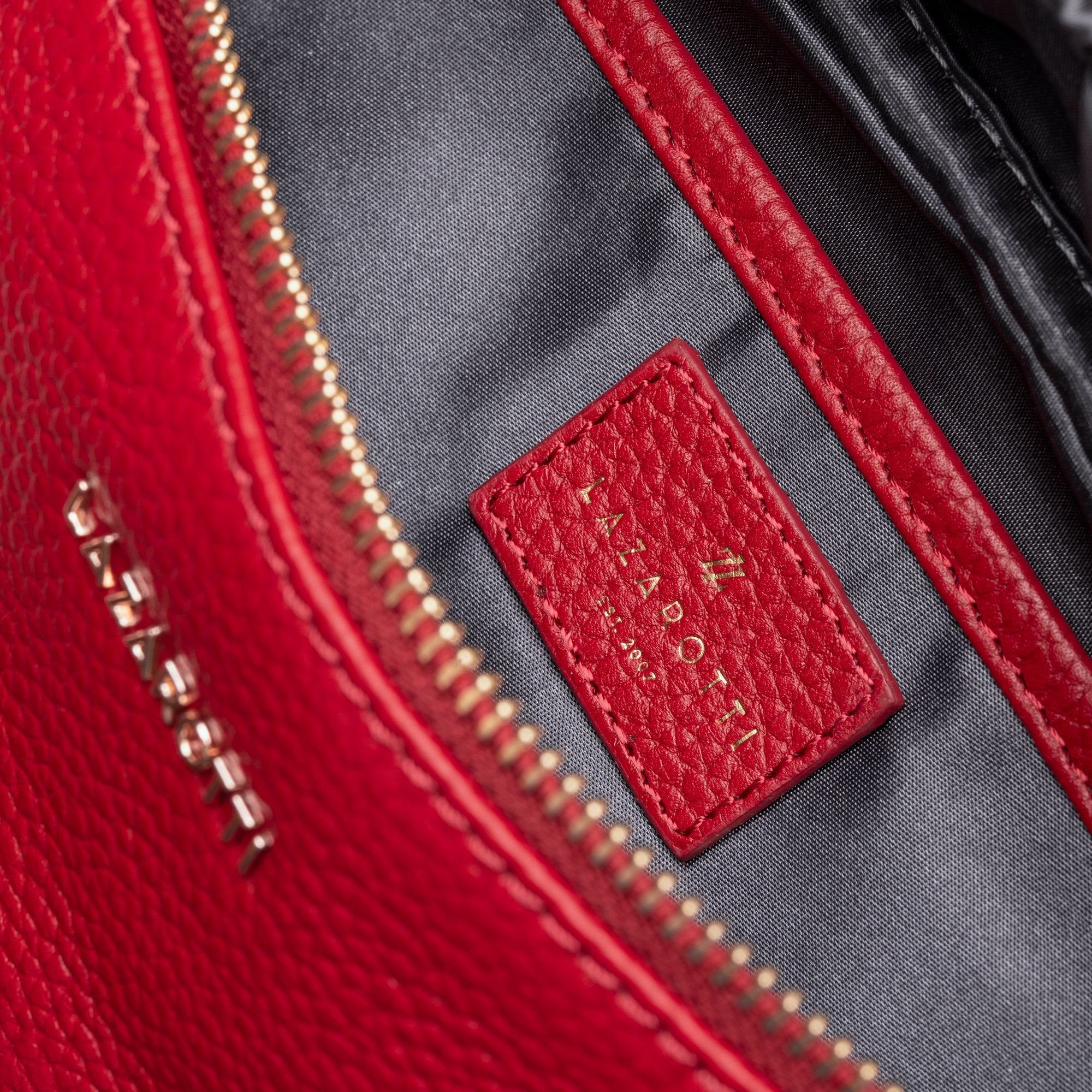 Gürteltasche Bologna Leder Lazarotti Leather, red