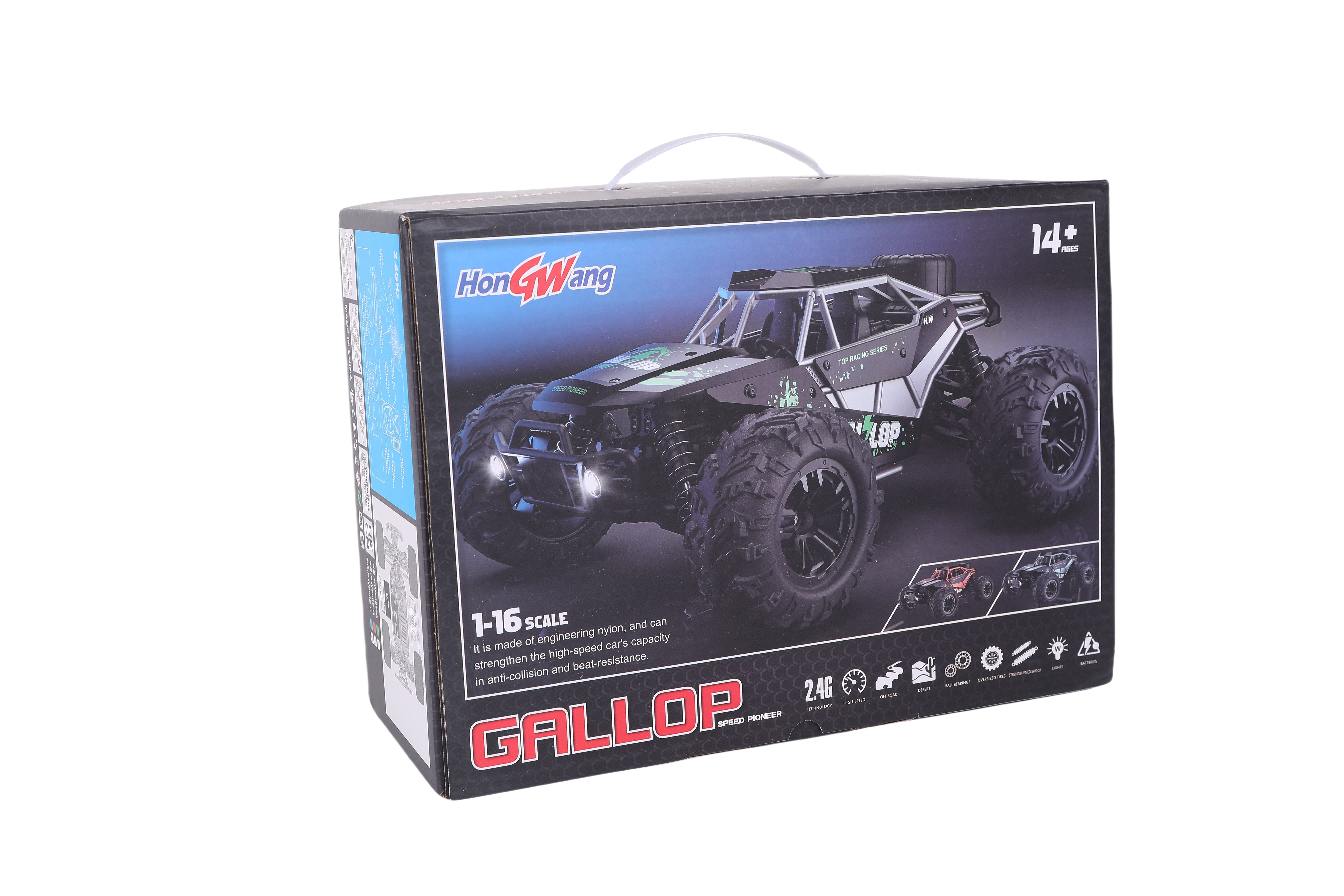 FUNFY RC-Auto bürstenloser Motor, 4WD RC-Auto im Maßstab 1:16 (Höchstgeschwindigkeit von 35 KM/Std., Geeignet für Hochgeschwindigkeits-Offroad-Abenteuer), High speed, all-terrain RC car with 40+ minutes battery life.