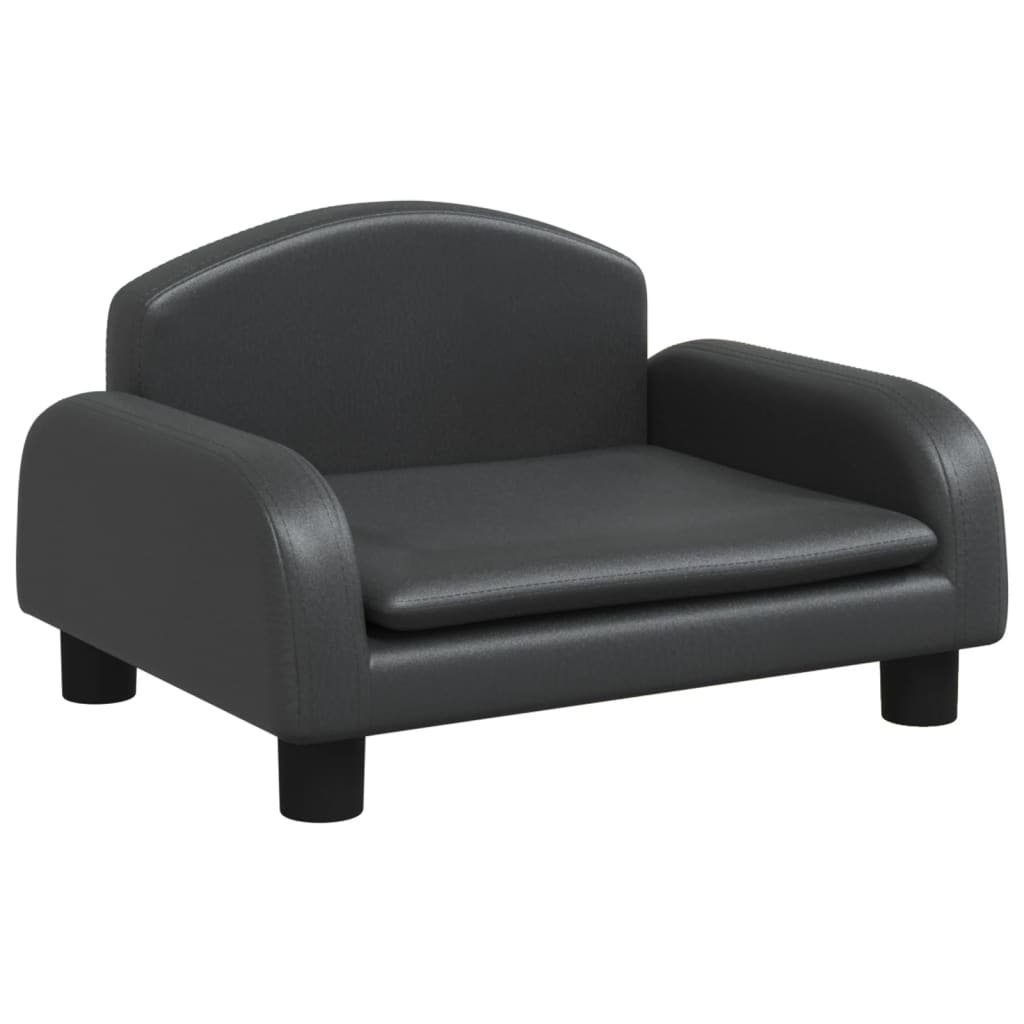 vidaXL Kindersofa 50 x 40 x 30 cm Kindersofa Schwarz 50x40x30 cm Kunstleder Kindercouch
