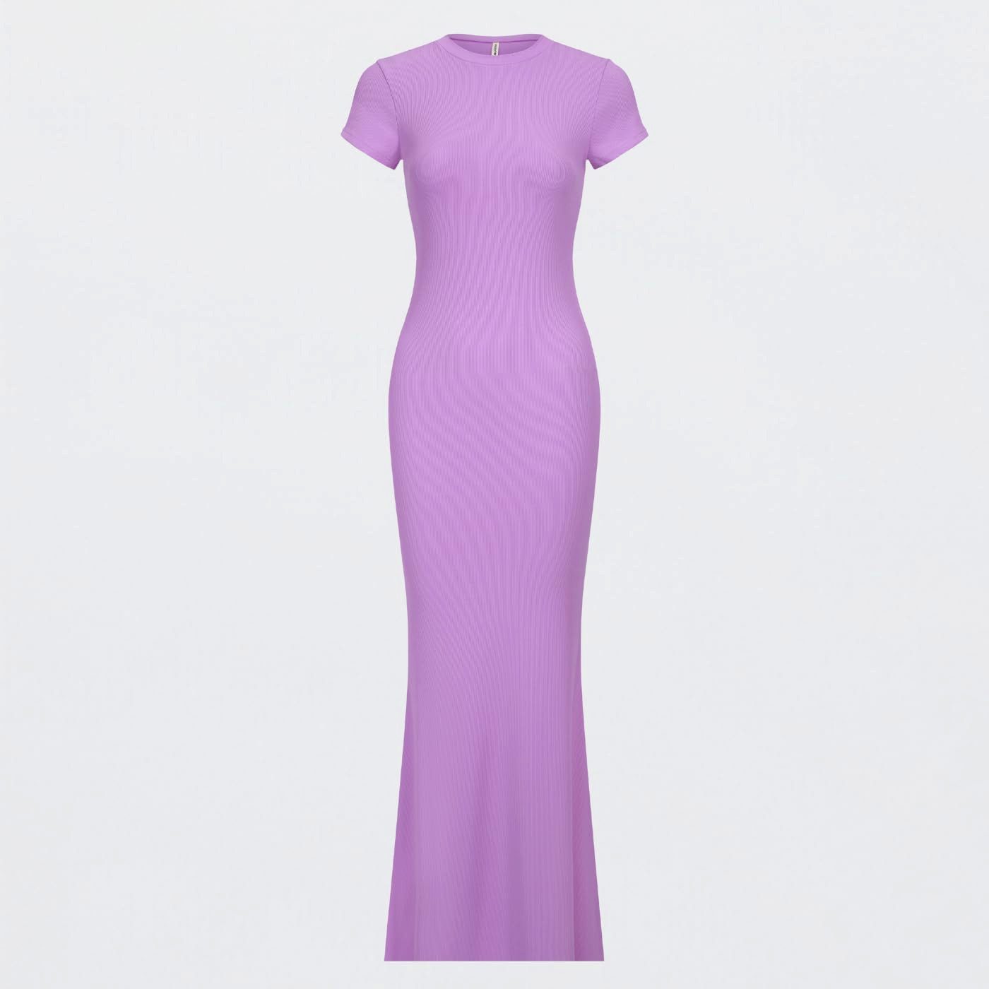 cfab by creamy fabrics Jerseykleid Ribbed T-Shirt Maxikleid-Violett-XS (1-t günstig online kaufen