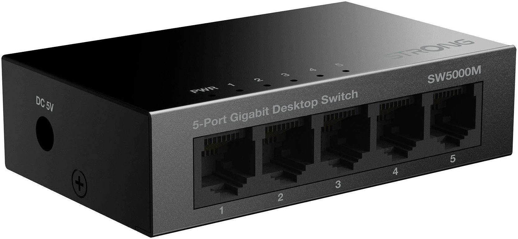 Strong 5-Port Gigabit Switch 10/100/1000 Mbit/s, Metallgehäuse Netzwerk ...