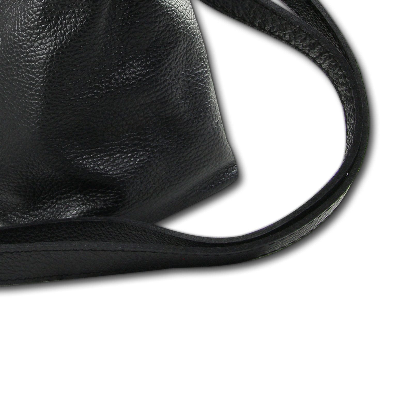 Toscanto Schultertasche Toscanto Tasche schwarz Leder (Schultertasche), Damen Leder Schultertasche, Umhängetasche, schwarz ca. 29cm