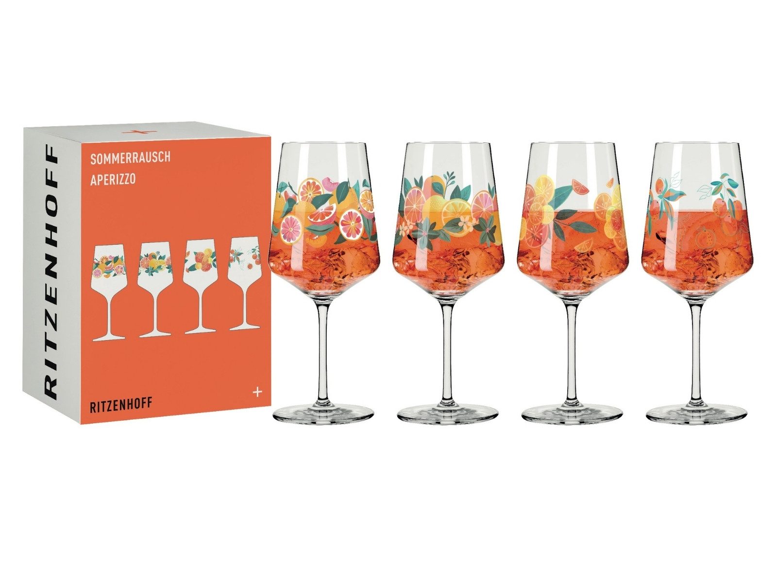 Ritzenhoff Gläser-Set Sommerrausch Aperizzo Set 4tlg Bundle 10, Kristallglas