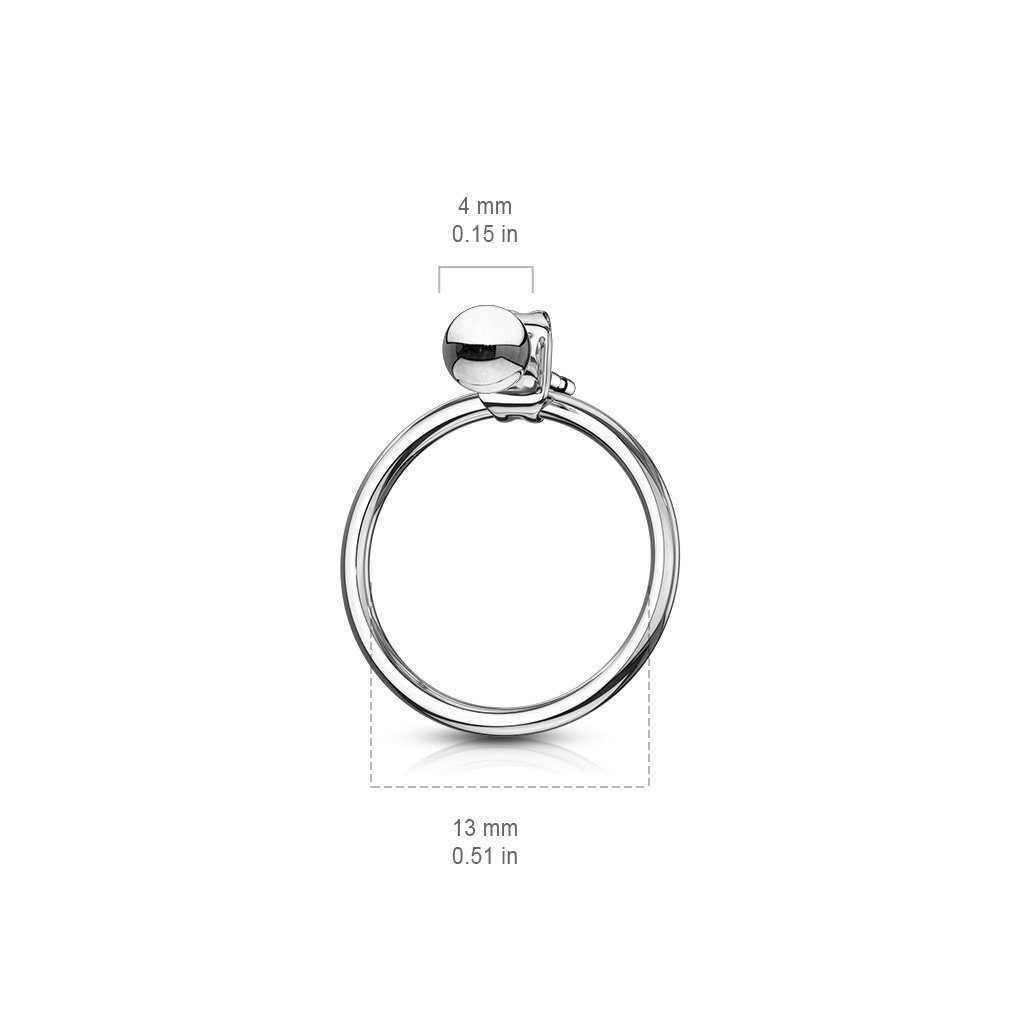 Ohrstecker Stück), Damen (2 Verschluss Silber mit (1 Paar Ohrstecker-Set Ring am 16mm Ohrringe aus Ohrschmuck BUNGSA 2-tlg), Edelstahl