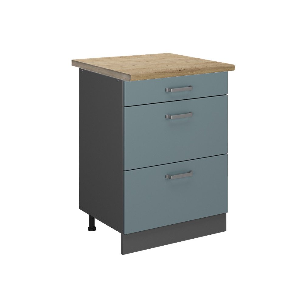 Vicco Unterschrank R-Line, Blau-Grau/Anthrazit, 60 cm günstig online kaufen