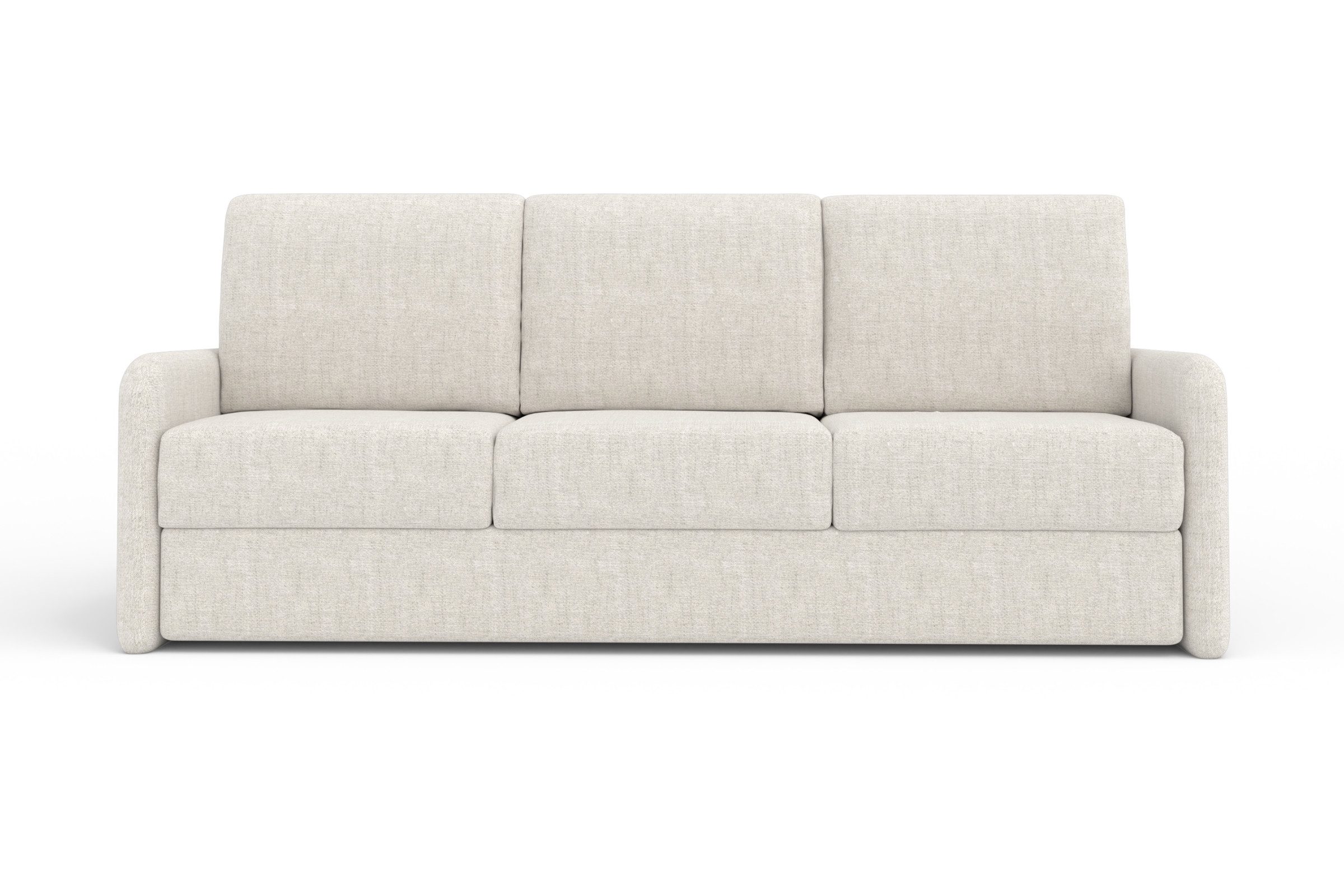 Deine Möbel 24 Sofa BIANCO 3-Sitzer mit Schlaffunktion und Bettkasten, modernes Sofa, Set 1 Teile, 195x144 cm Liegefläche, Bouclé / Stoff