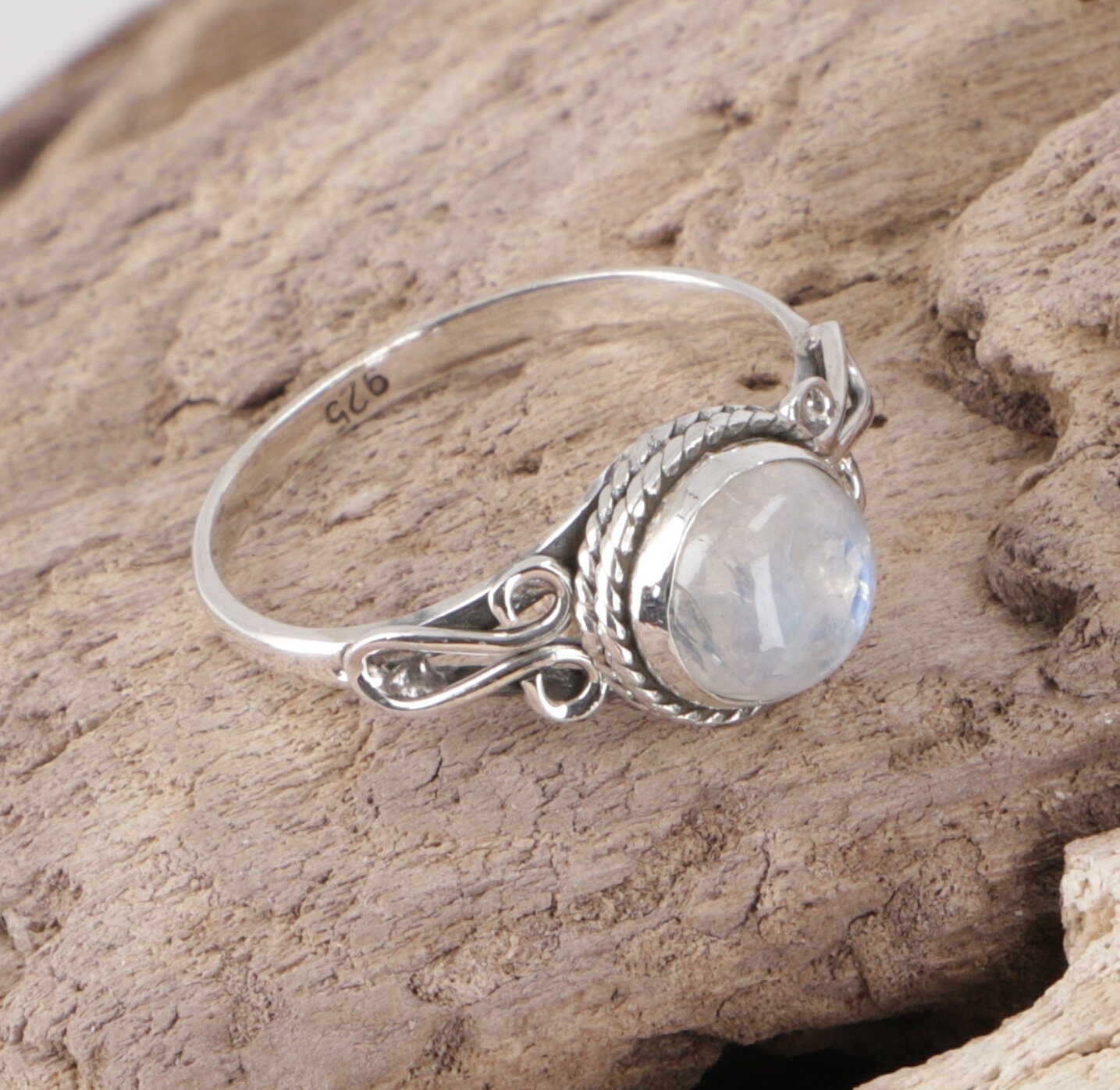 Silberring Boho Silberring, filigraner indischer..
