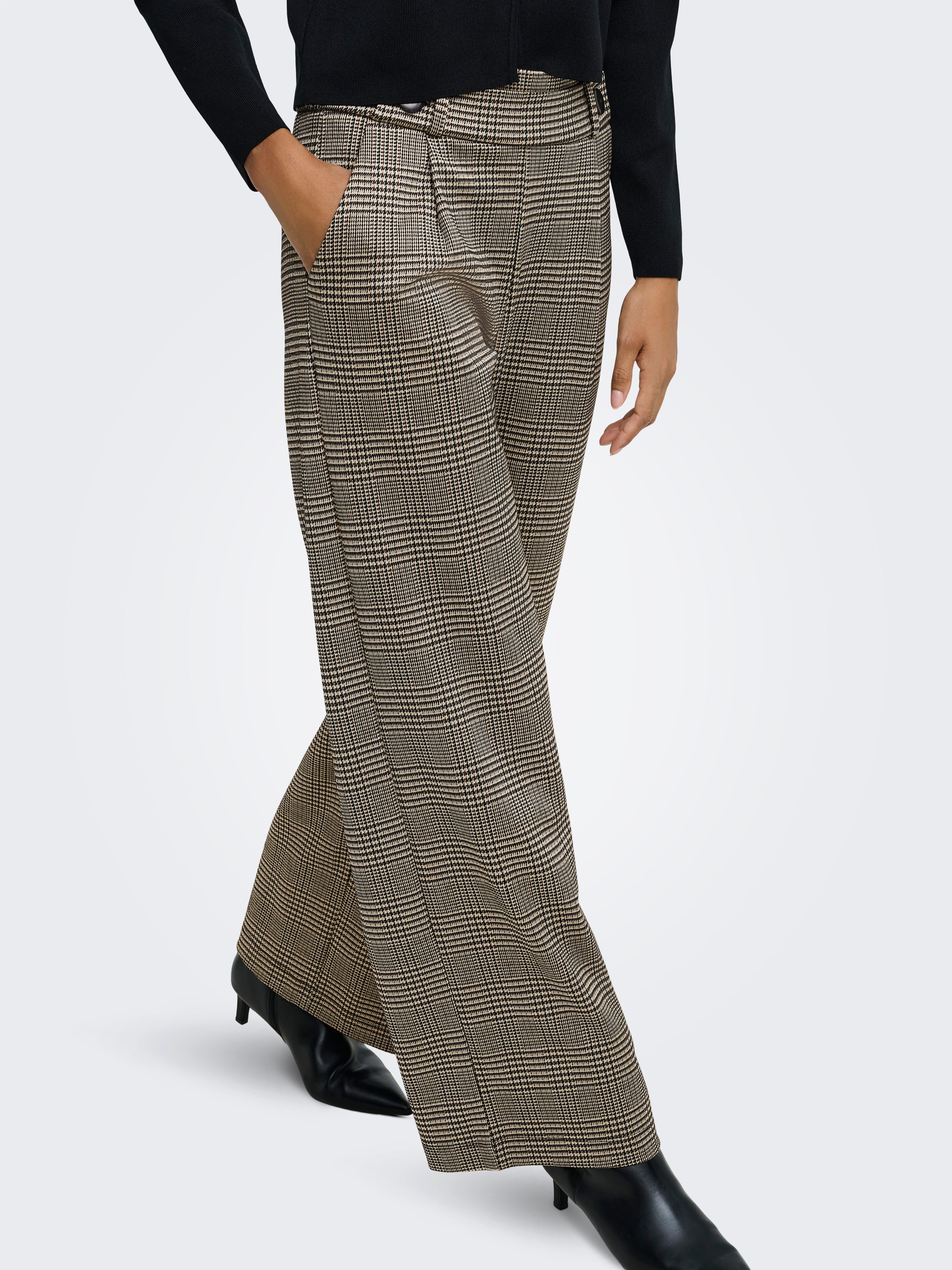 JDY Anzughose JDYGEGGO MIA LONG CHECK PANT JRS NOOS