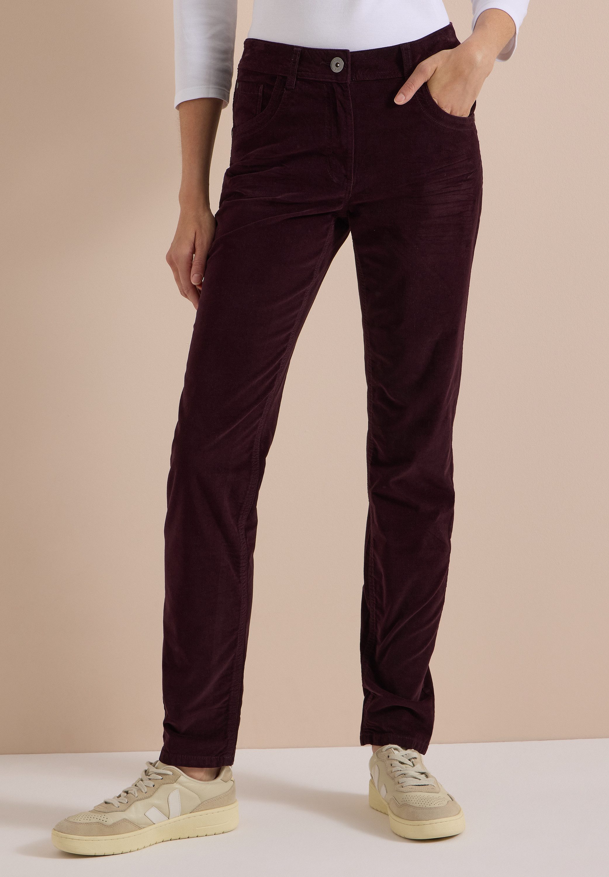 CECIL 5-Pocket-Hose in Cord-Optik