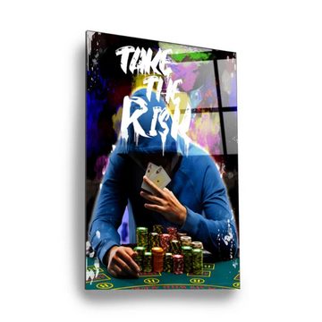 Art100 Leinwandbild Poker Take The Risk Pop Art Leinwandbild Kunst