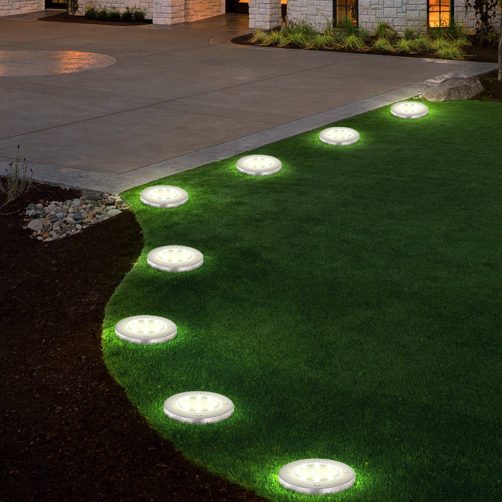 etc-shop LED Gartenleuchte, 8x LED Solar Leuchten Außen Erdspieß Strahler  Garten Wege Spot Strahler Terrassen Steck Lampen online kaufen | OTTO