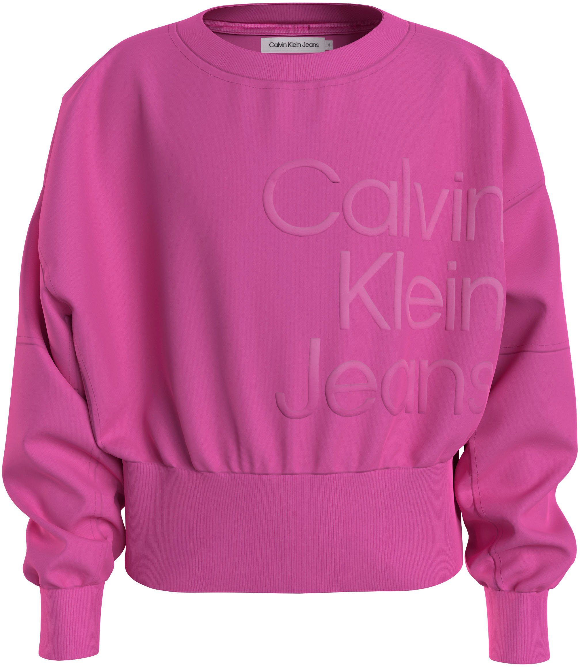 Calvin Klein Jeans Sweatshirt PUFF HERO LOGO CN SWEATSHIRT für Kinder bis 16 Jahre