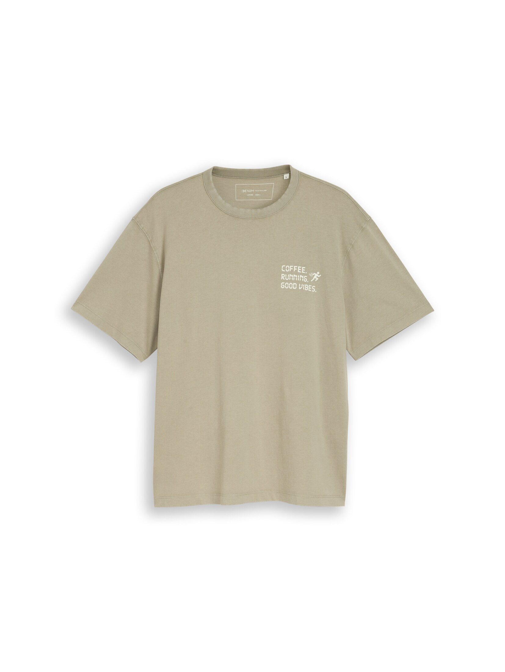 TOM TAILOR Denim T-Shirt T-Shirt (im Einserpack) Relaxed Fit T-Shirt mit Schriftzug