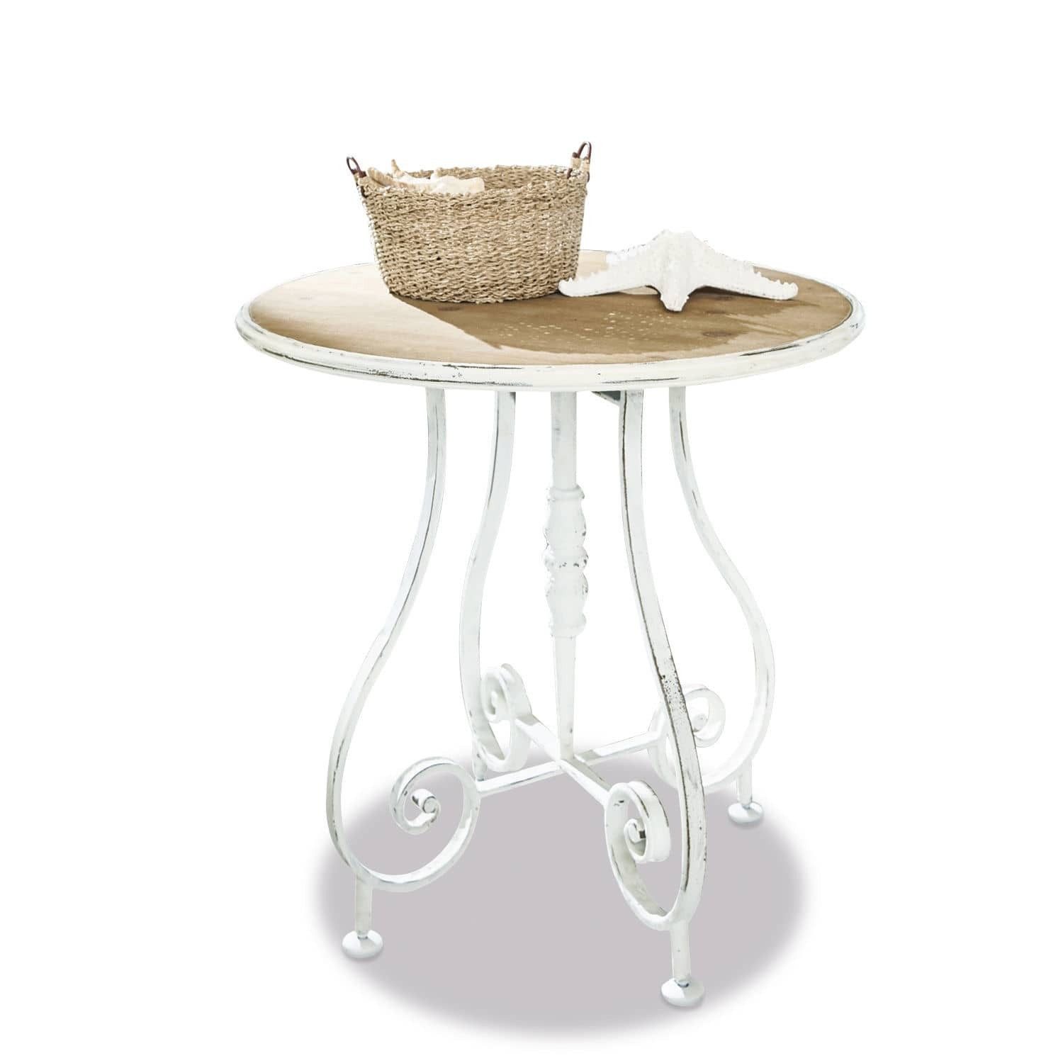 Mirabeau Beistelltisch Beistelltisch Pordic antikweiß/braun