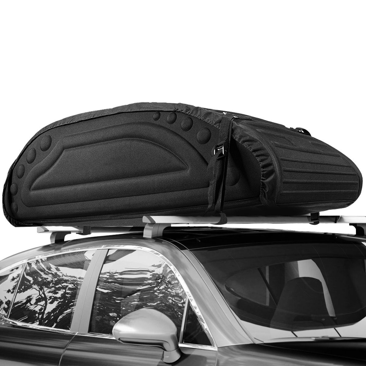 Auto Dachbox 15 Kubikfuß 425L Faltbare Dachkoffer 600D Wasserdicht Dachtasche Aufbewahrungsbox S:105×90×45cm - 425L Autos Vans SUVs dachtasche für dachträger,für Reisen und Gepäcktransport 