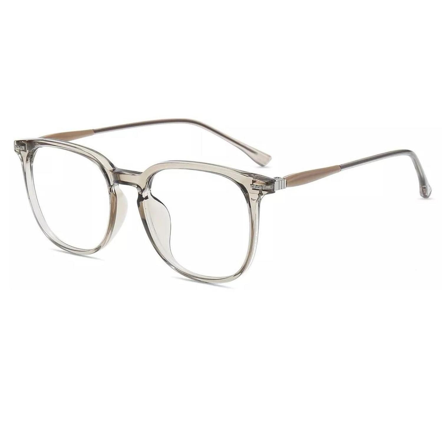 LuxusKollektion Brille Blaulichtfilter Brille rund Lichtbraun