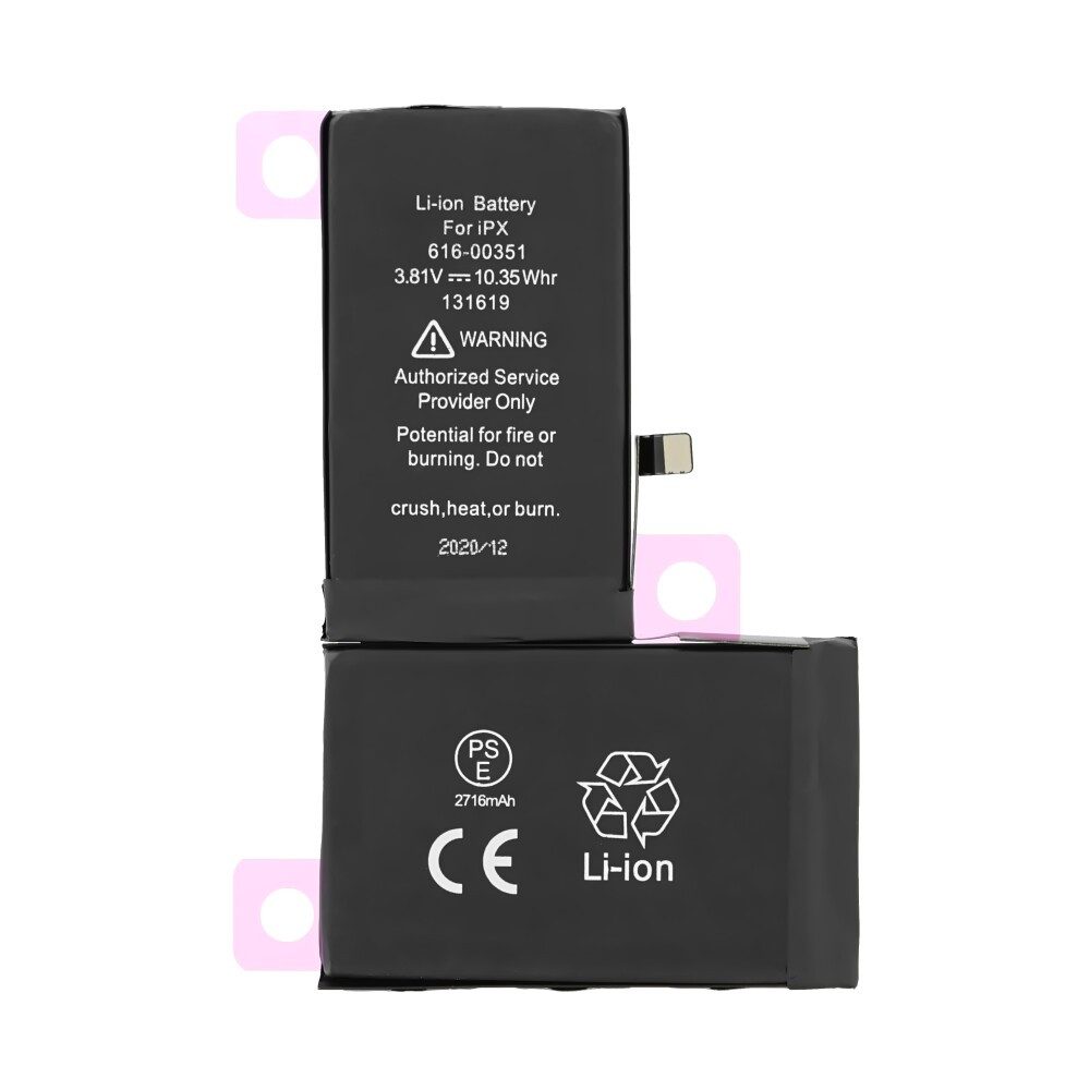 616-00351 Akku für iPhone X wie Original 2716mAh Ersatzakku Handy-Akku (1 St)