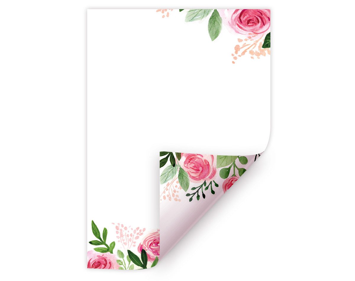 JUNAPACK Briefpapier A4 Firmenpost Briefbögen lose Druckerpapier Blumen Ostern Briefpost, Edles DIN A4 Briefpapier – Beidseitig bedruckt & vielseitig nutzbar