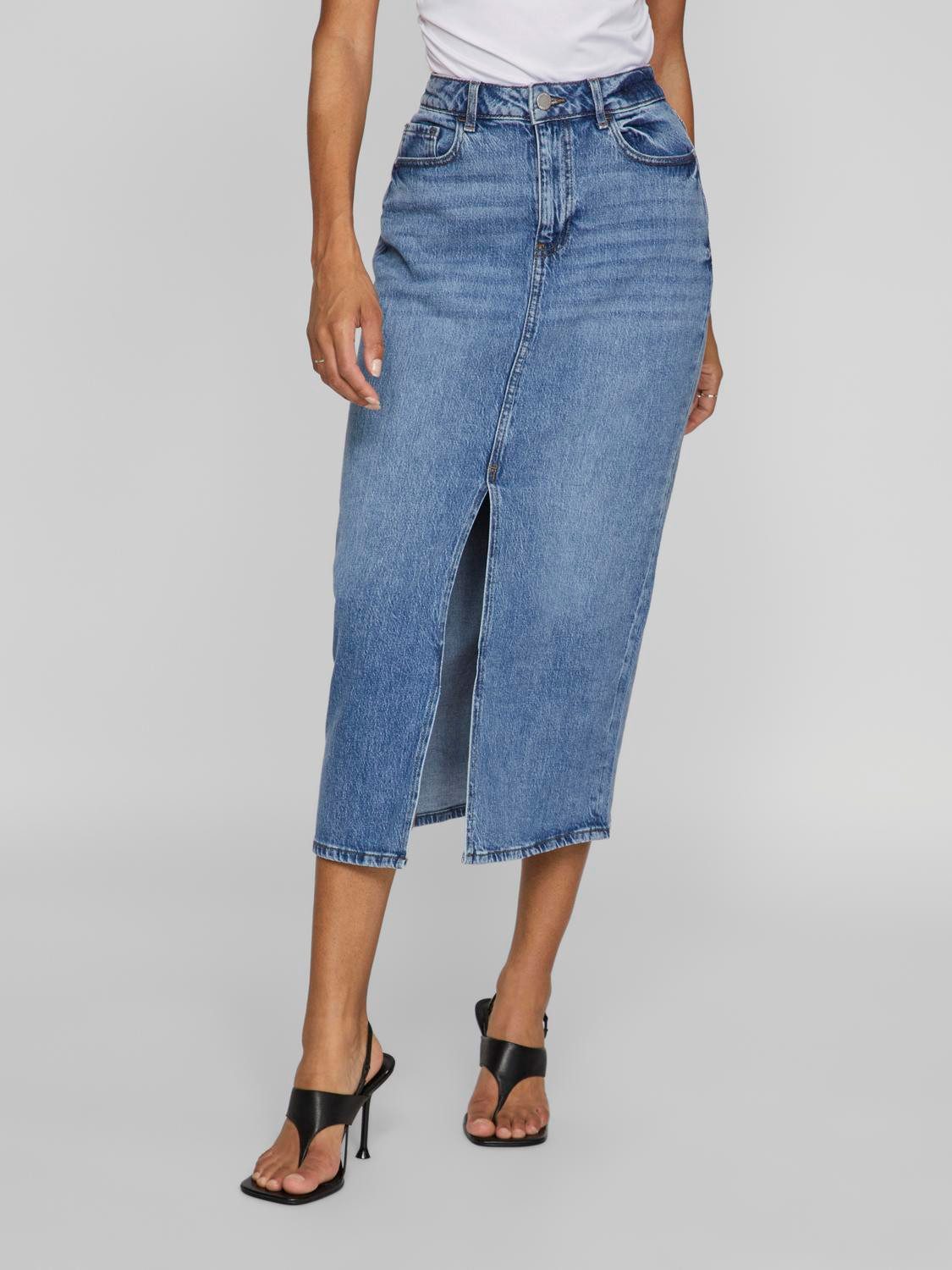 Vila Jeansrock VIJAF HW MIDI DENIM günstig online kaufen