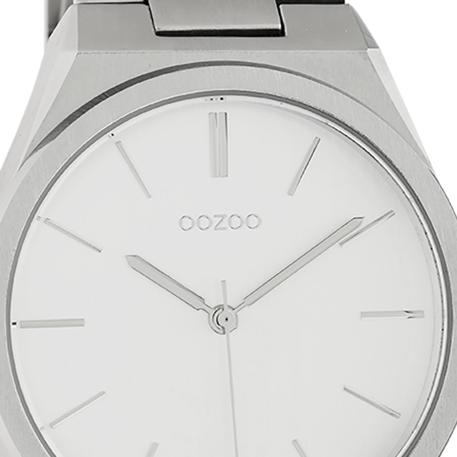 OOZOO Quarzuhr Oozoo Unisex Armbanduhr Timepieces Analog, (Analoguhr), Damen, Herrenuhr rund, groß (ca. 40mm), Metallarmband silber, Fashion