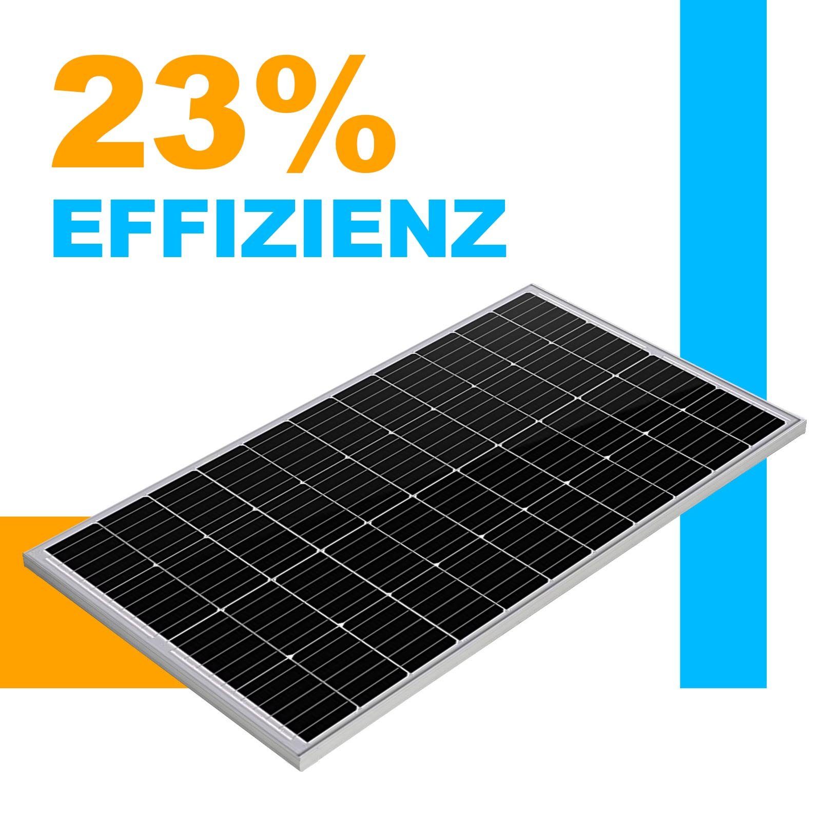 GLIESE Solarmodul 150W Mono Solarpanel für Balkonkraftwerke Wohnmobile/Camping, 150 W, Monokristalline, (packung, 1-St., Solarpanel), Einfache Erweiterung durch Serien-/Parallelschaltung