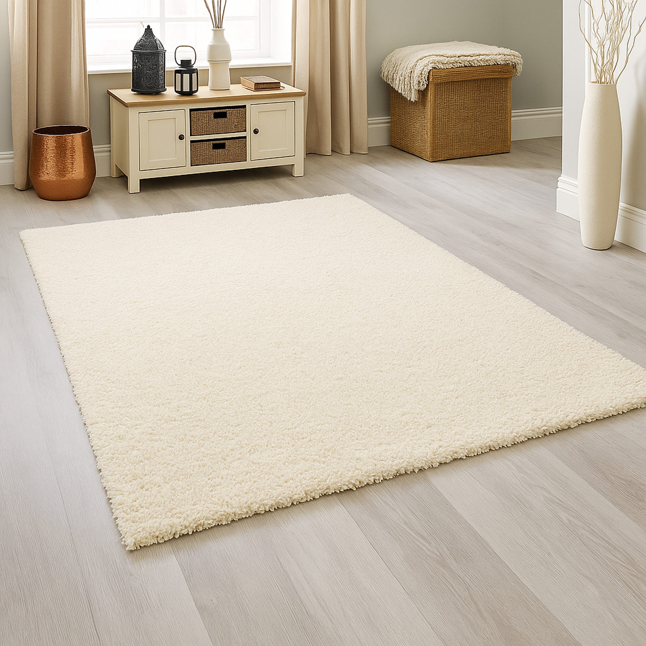 Carpetia Hochflor-Teppich Modernes Shaggy-Design, rechteckig, Höhe: 30 mm, weich, pflegeleicht, strapazierfähig