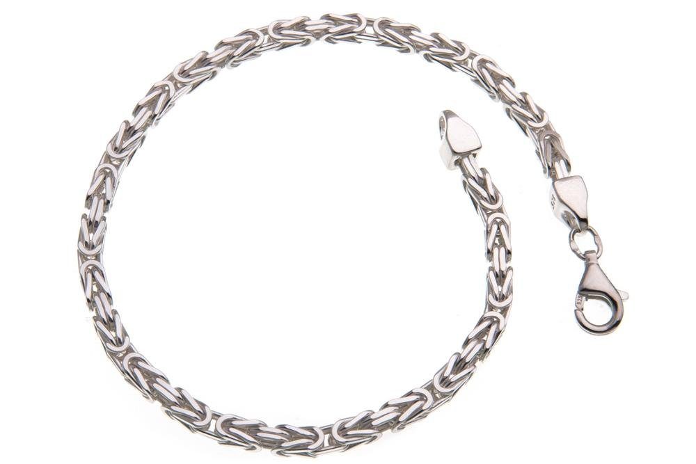 Silberkettenstore Silberarmband Königskette Armband 3mm - 925 Silber, Länge wählbar von 16-25cm