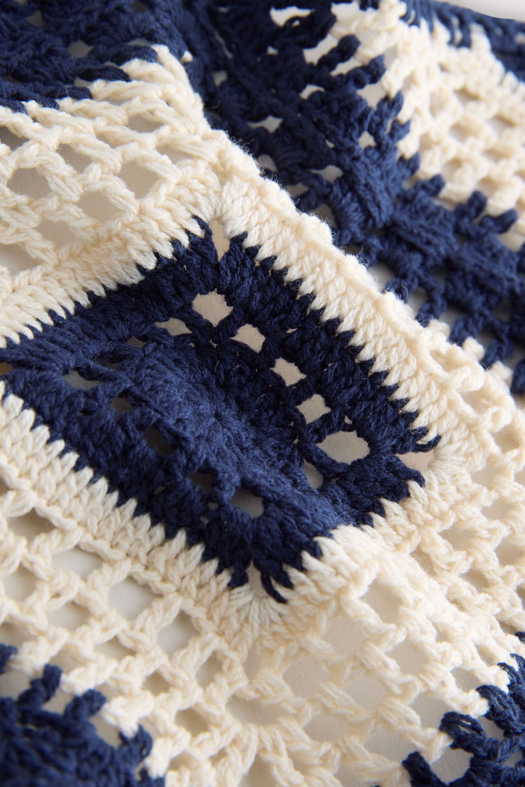 Next Kopftuch Dreieckiges Kopftuch mit Häkelbesatz, (1-St)