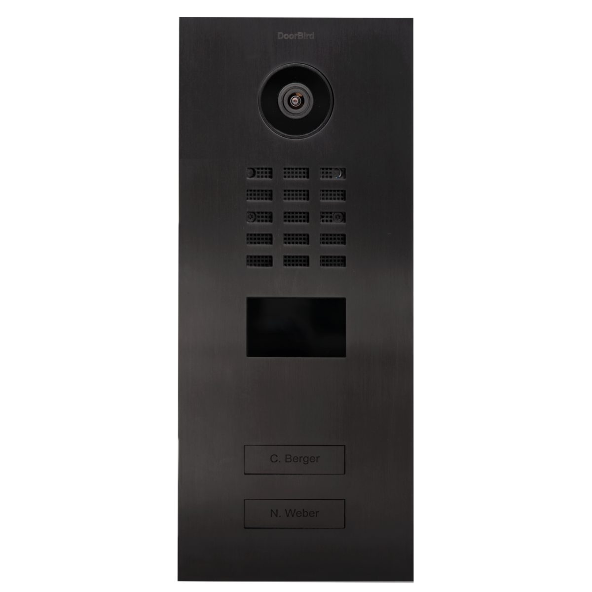 DoorBird Video-Türsprechanlage DoorBird - Video Türstation D2102 mit 2 Klingeltasten (Außenbereich, Haustür, Eingangsbereich, Smarte Video Türsprechanlage mit App-Steuerung, Ethernet / PoE)