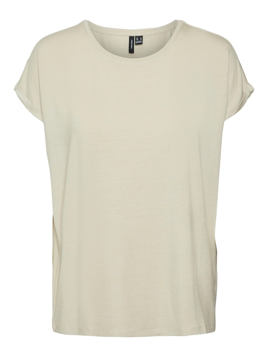 Rundhalsshirt VMLAVA PLAIN SS TOP LUREX STRIPE