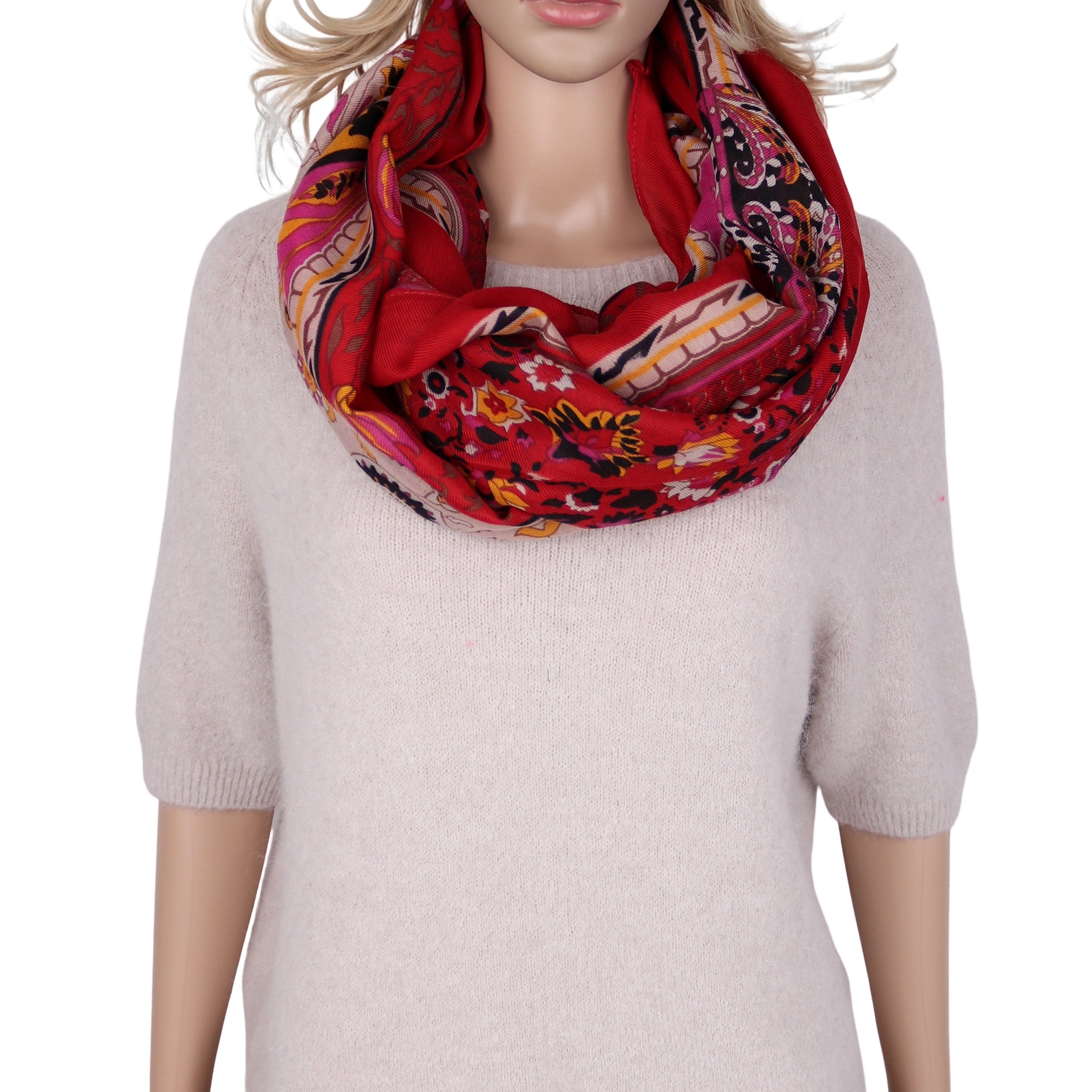 MIRROSI Loop Damen Schal Weich aus 100% Viskose Groß, (ca. 180x90cm Zweimal günstig online kaufen