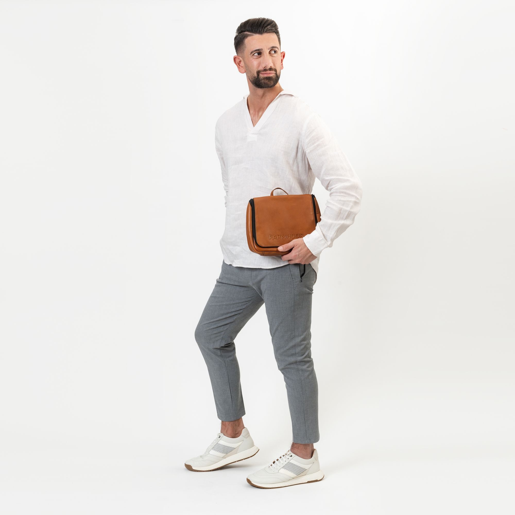 Farmhood Kulturbeutel Memphis, Leder günstig online kaufen