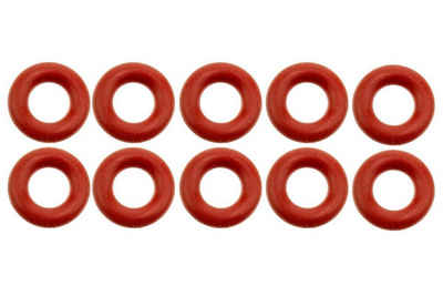 Piebert Dichtungsring 10x O-Ring 6x3mm Rot Silikon Dichtung Innen 6mm Außen 12mm