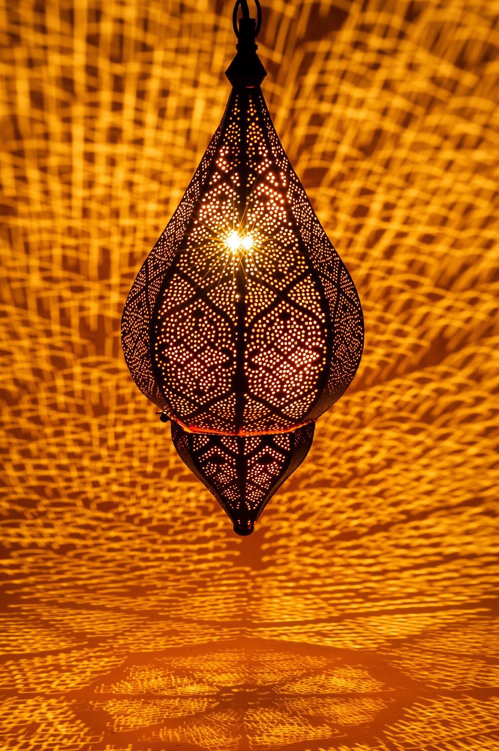 Marrakesch Orient & Mediterran Interior Deckenleuchte Orientalische Lampe Hängelampe Kihana Gold