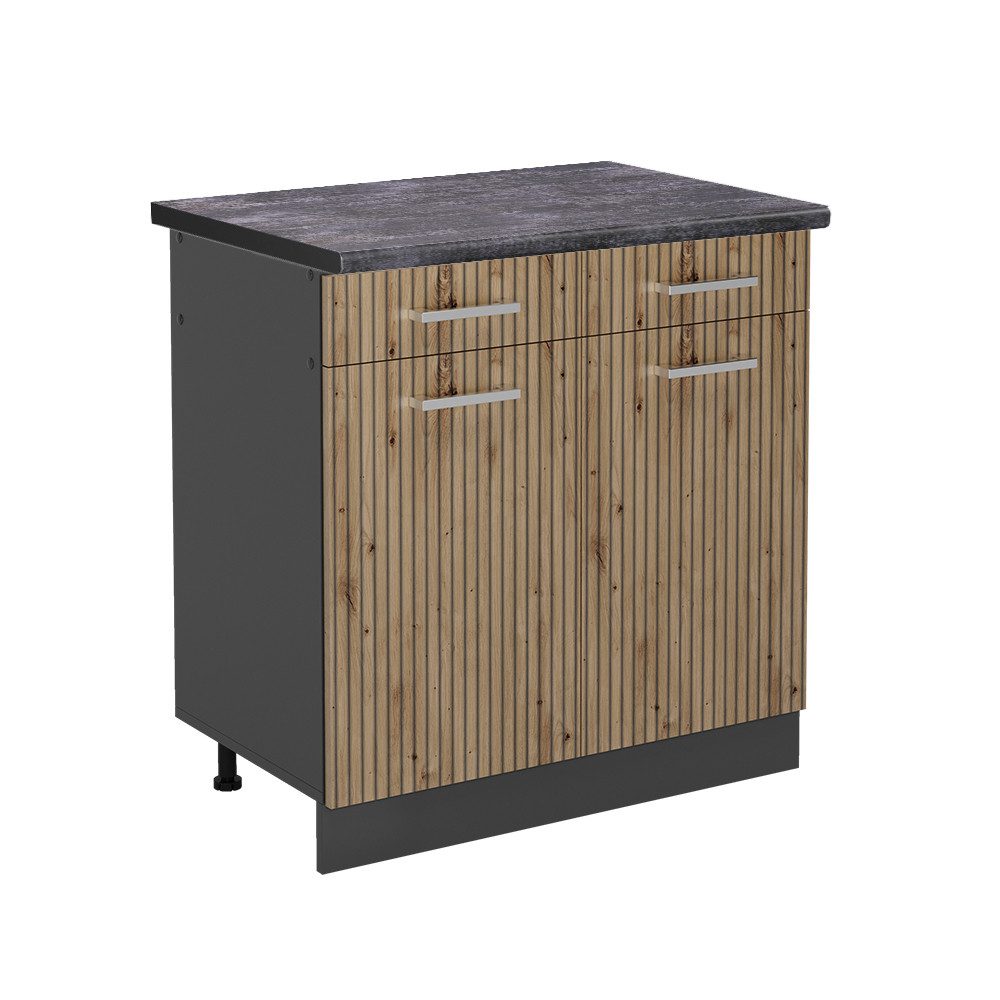 Vicco Unterschrank R-Line, Artisan-Eiche/Anthrazit, 80 cm, günstig online kaufen