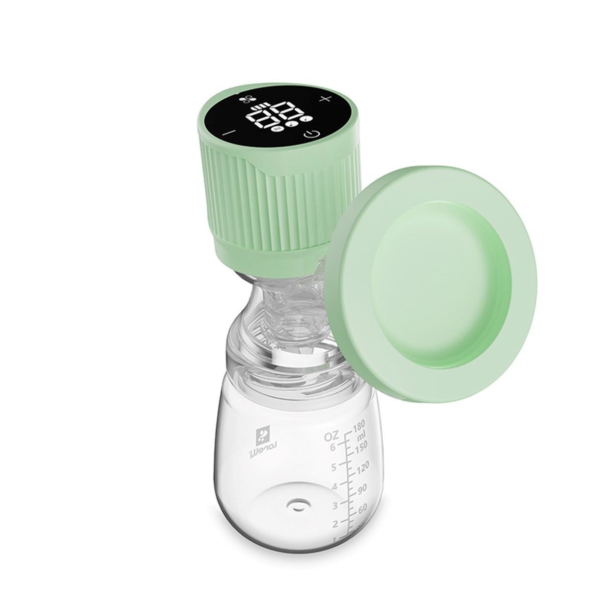 Lorelli Elektrische Milchpumpe elektrische Milchpumpe Lila, 180 ml Flasche LED-Anzeige Timer 3 Modi