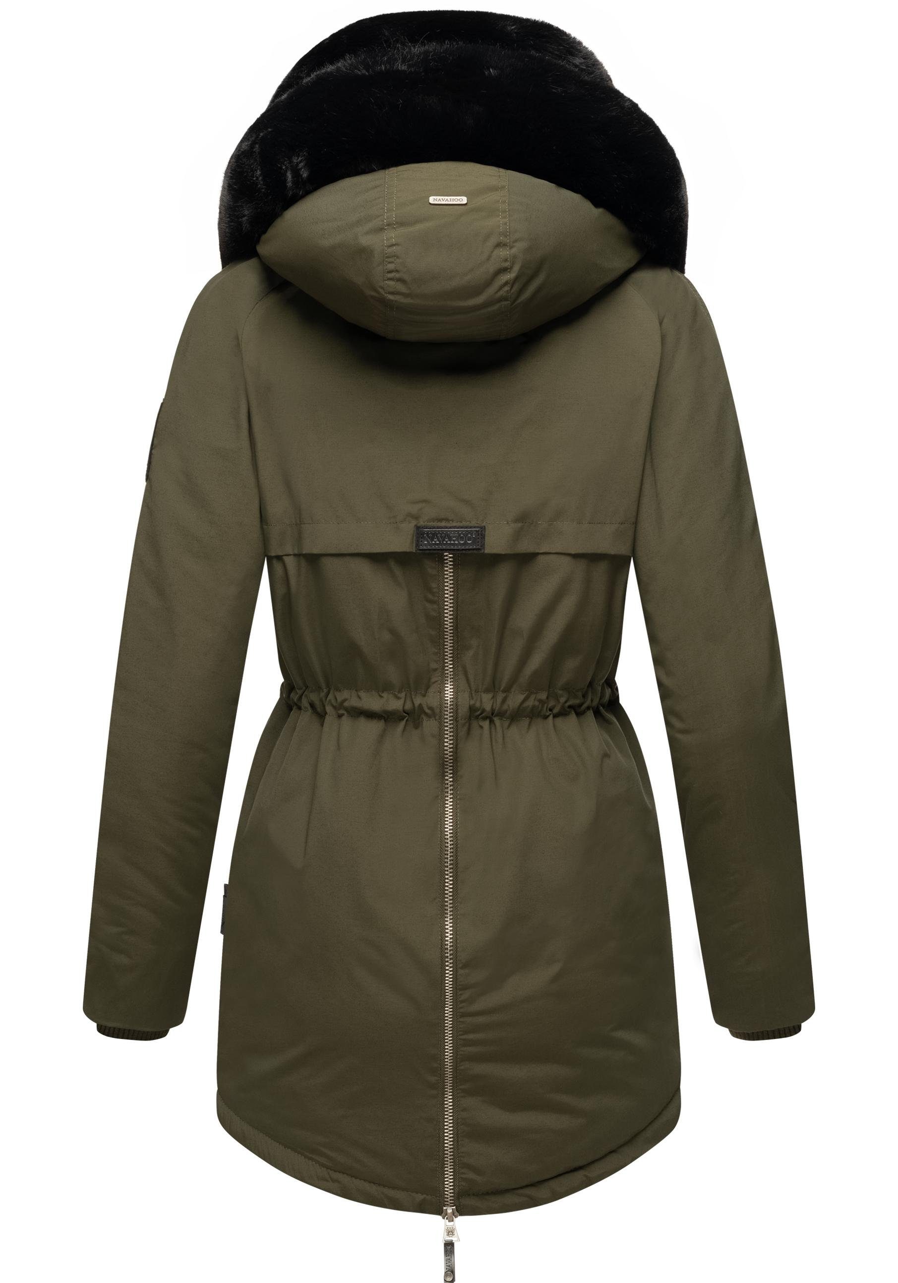 Navahoo Wintermantel Sweety Deluxe modischer Winterparka mit großer doppelter Kapuze