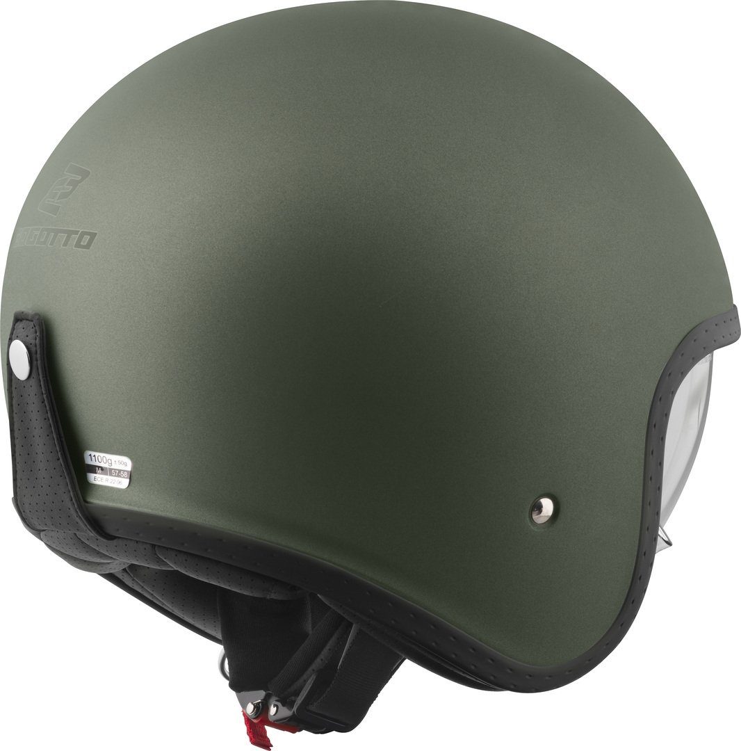 Bogotto Motorradhelm H589 Solid Jethelm, herausnehmbares Innenfutter,integriertes Sonnenvisier