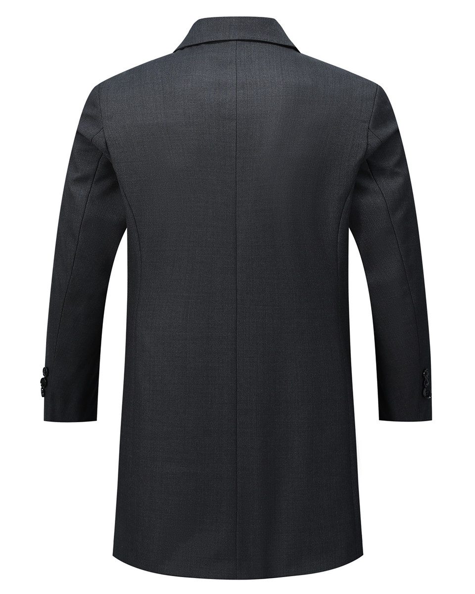 Allthemen Trenchcoat Trenchcoat mit Reverskragen Herren Business Stil im Relaxed Fit