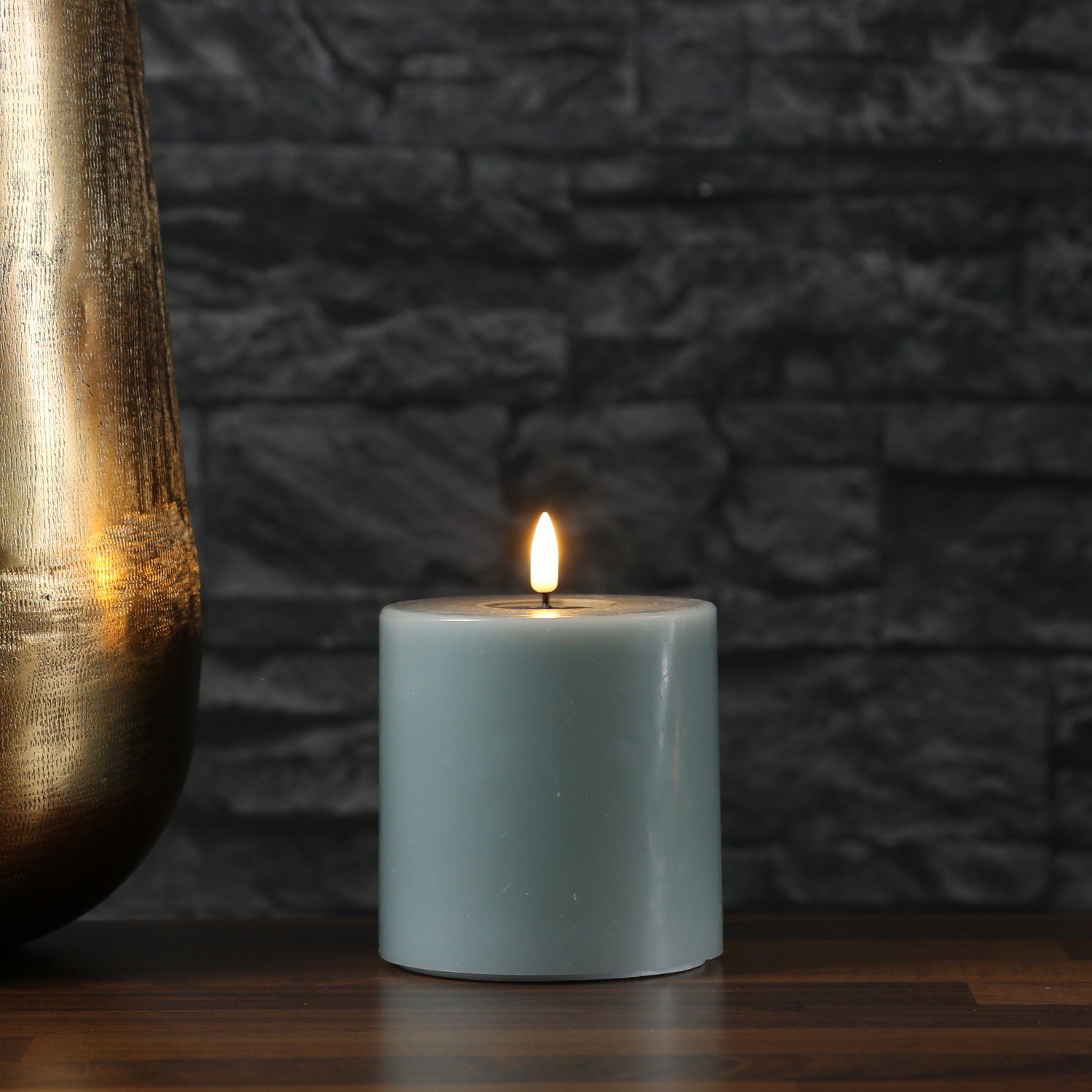 Deluxe Homeart LED-Kerze Mia Deluxe Echtwachs flackernde Flamme H: 10cm D: günstig online kaufen