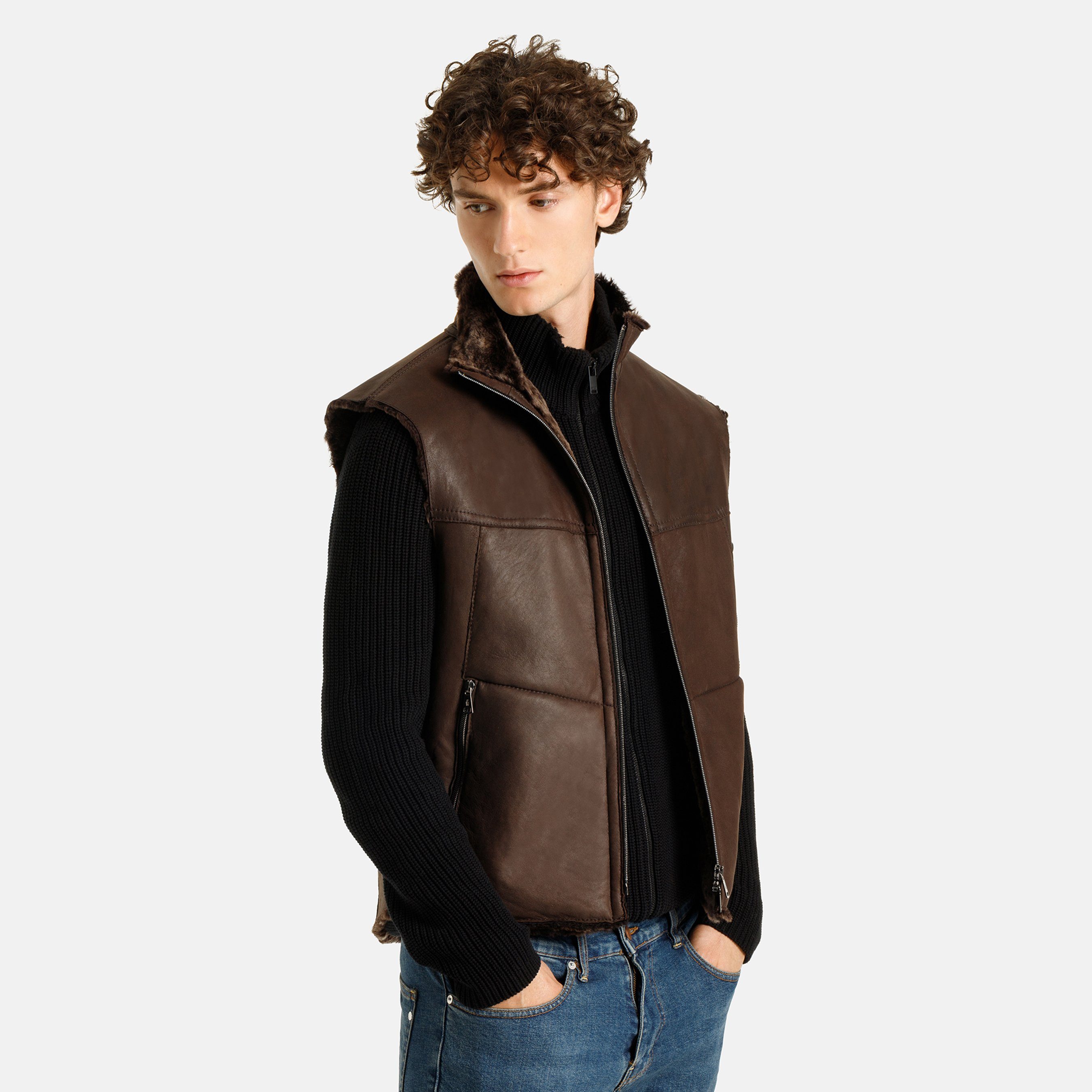 Werner Christ Horse Lederweste Humphrey aus echtem Lammfell günstig online kaufen