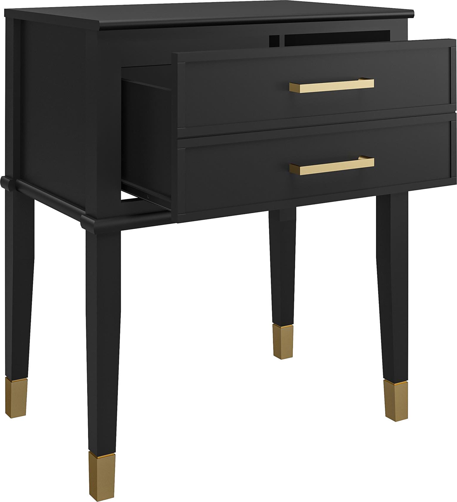 CosmoLiving by Cosmopolitan Beistelltisch Westerleigh (1-St), 1 Schublade, aus pflegeleichtem MDF, Beine aus Massivholz, Höhe 72 cm