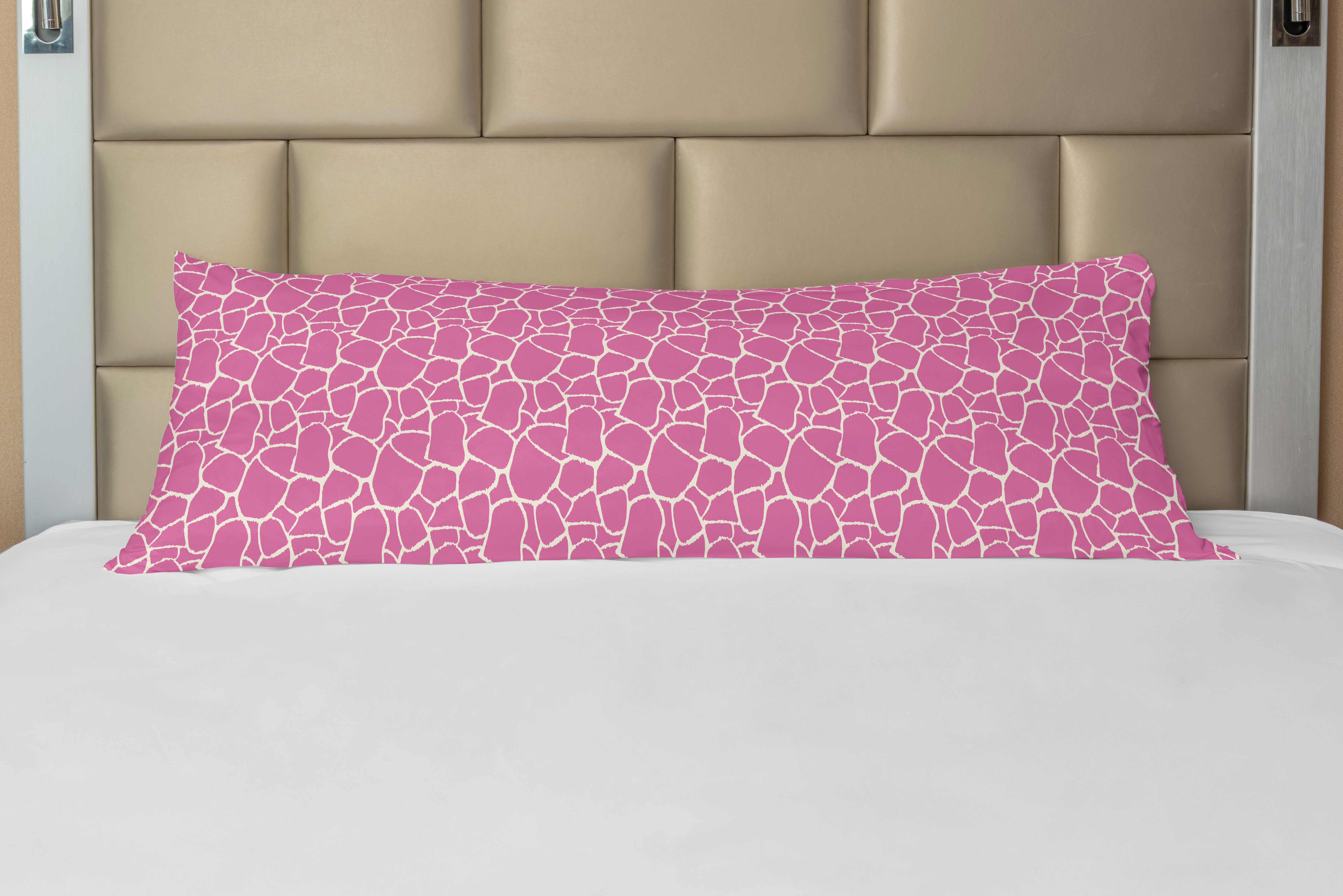 Seitenschläferkissenbezug Deko-Akzent Langer Kissenbezug, Abakuhaus, Hot Pink Zusammenfassung Giraffe Haut