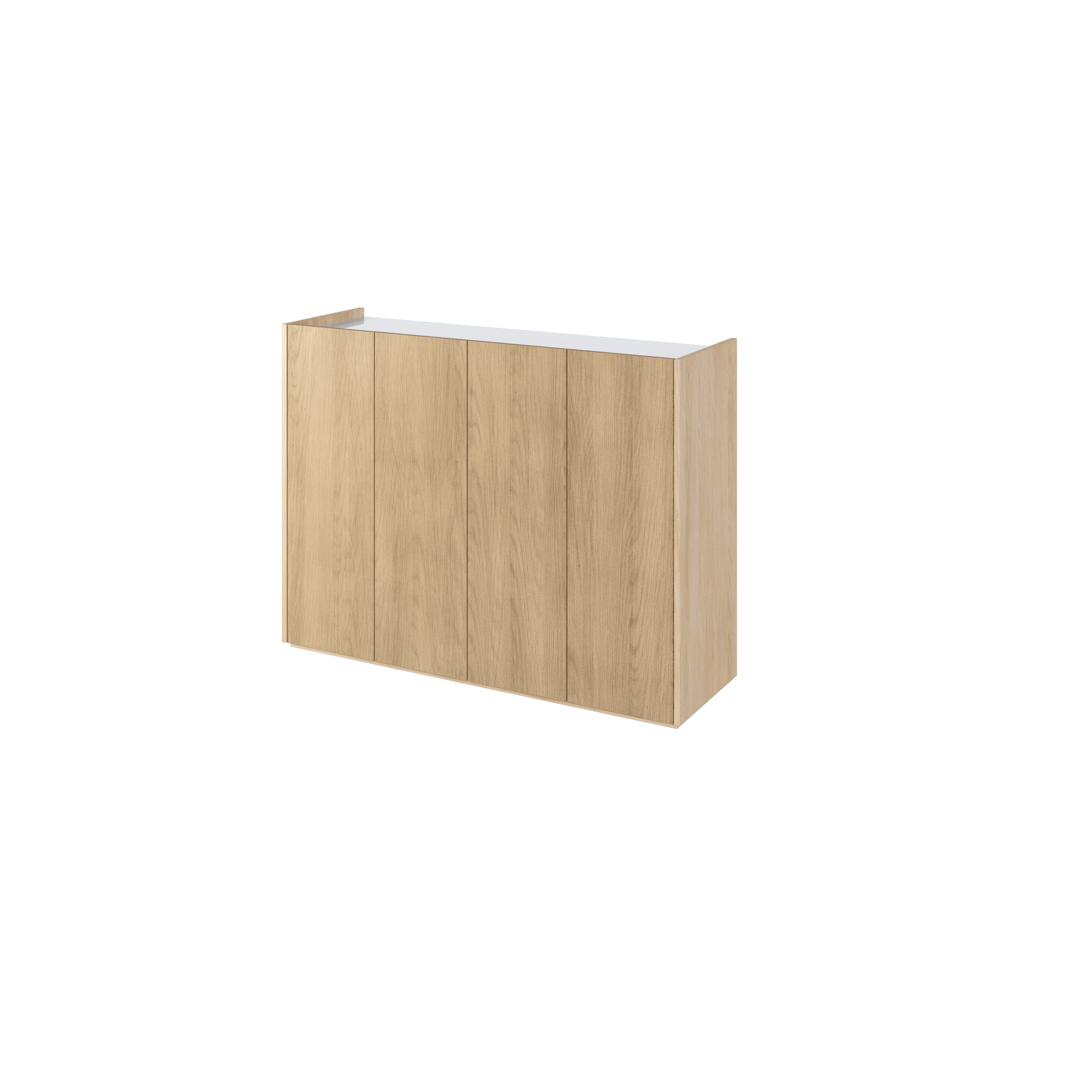 yourhouse24 Kommode EASY mit Beleuchtung EA-02 Weißglanz/Scandi Eiche