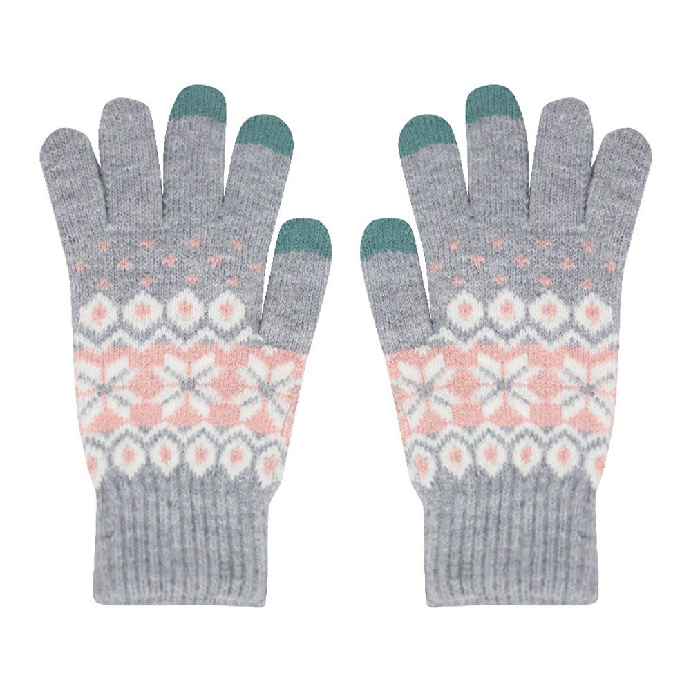 Paar Warm 1 Handschuhe ZanMax Handschuhe gestrickte Winter Touchscreen Strickhandschuhe