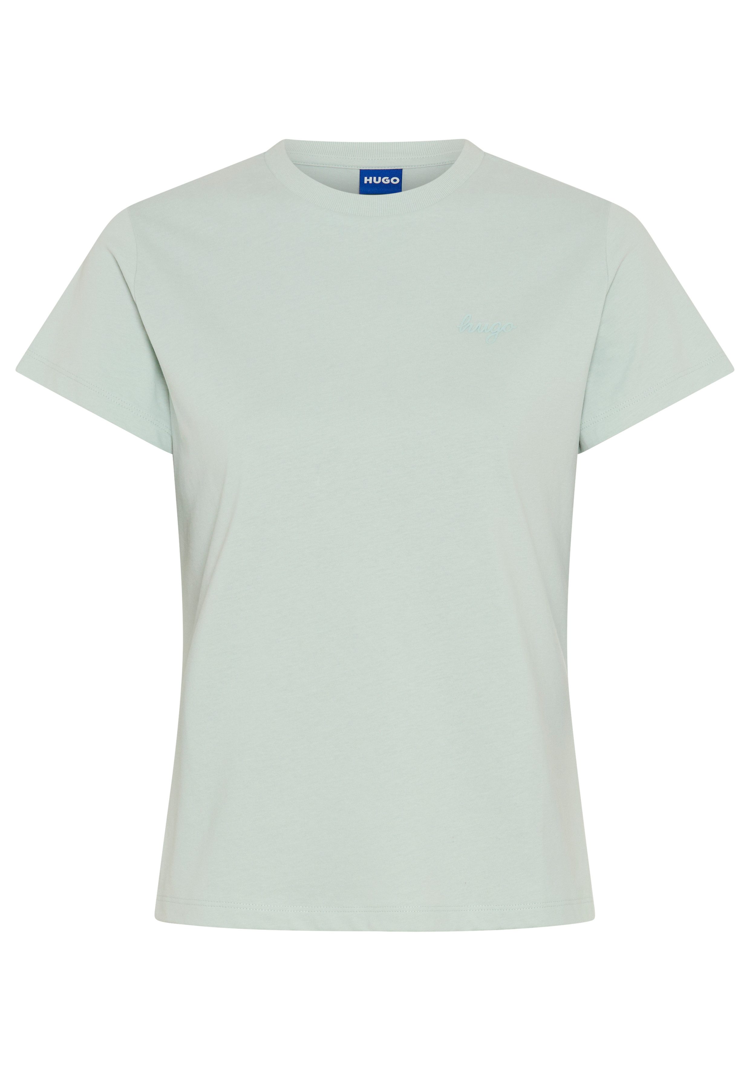 HUGO T-Shirt Damatee mit Logoschriftzug, reine Baumwolle