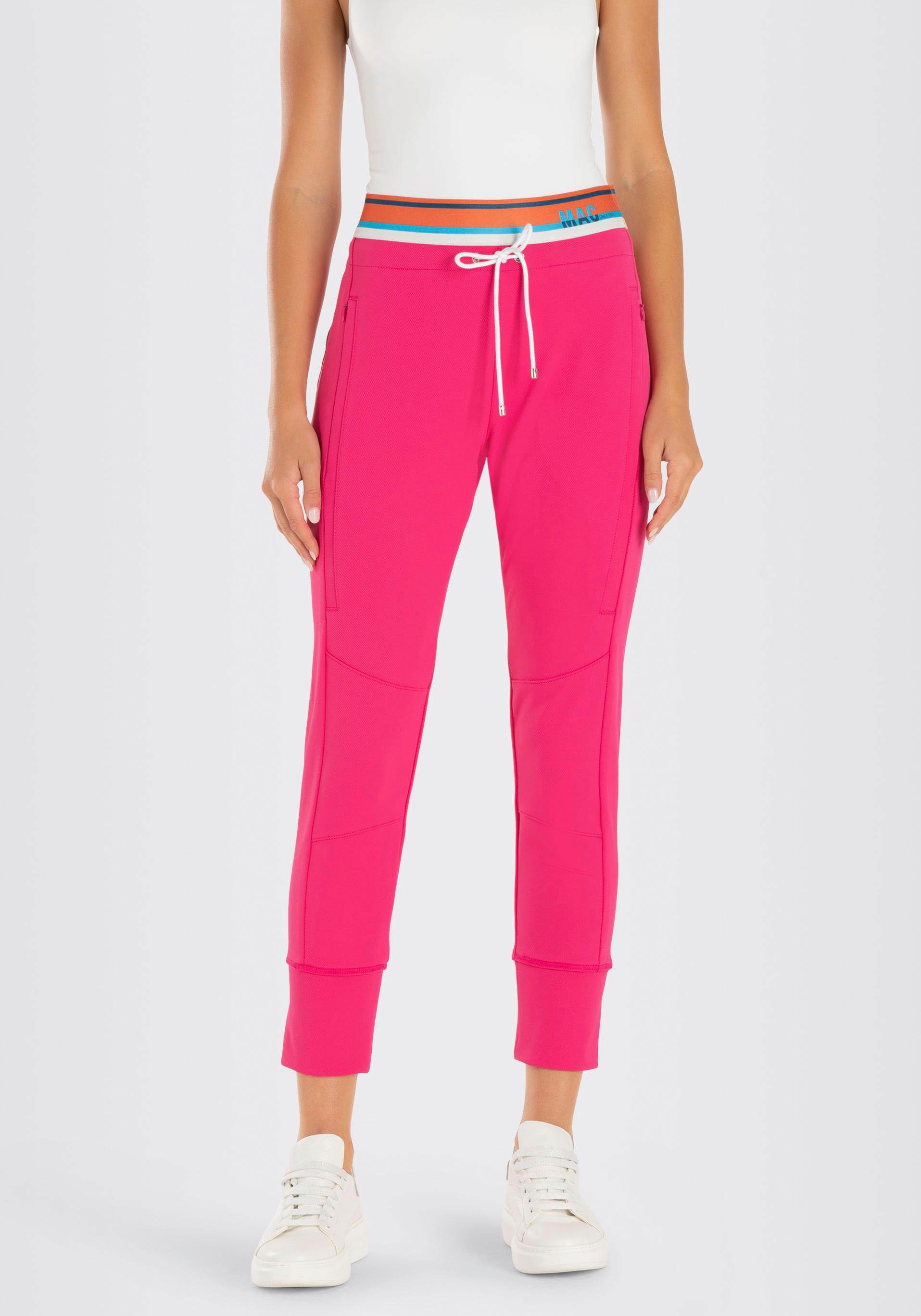 MAC Jogger Pants mit elastischem Taillenbund pink | Jogginghosen