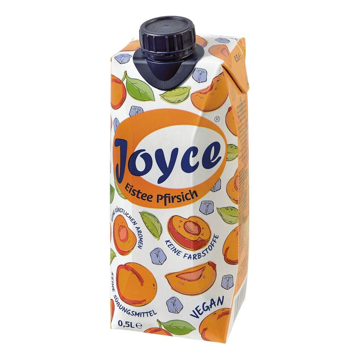 Joyce Softgetränk Pfirsich, 12x 500 ml, Eistee